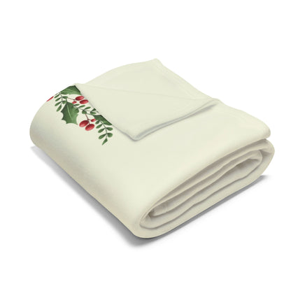 Christmas-Themed Fleece Blanket, Cozy Holiday Decor, Winter Wonderland Gift, Christmas Present for Home, Family Gathering, Arctic Fleece