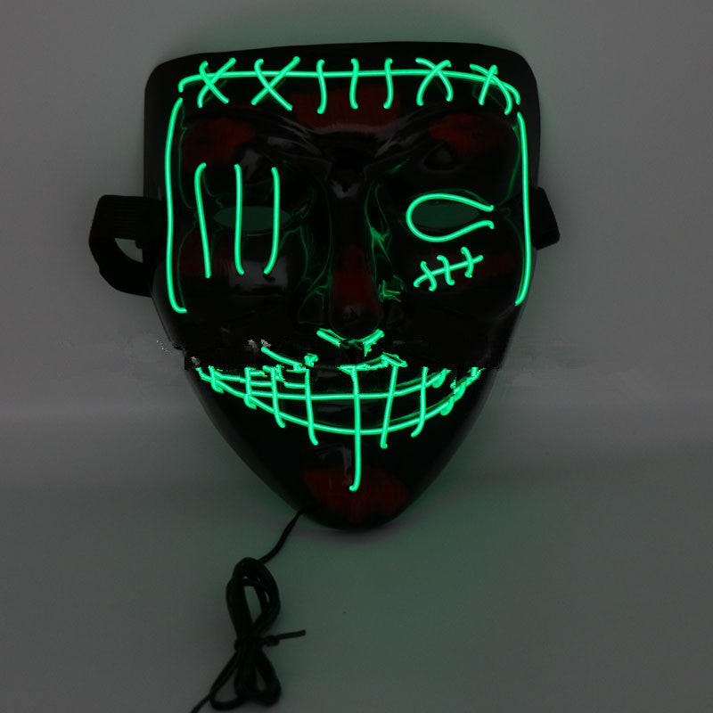 Halloween Scary Face Light Up Hood Mask