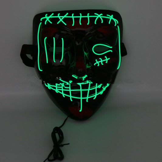 Halloween Scary Face Light Up Hood Mask