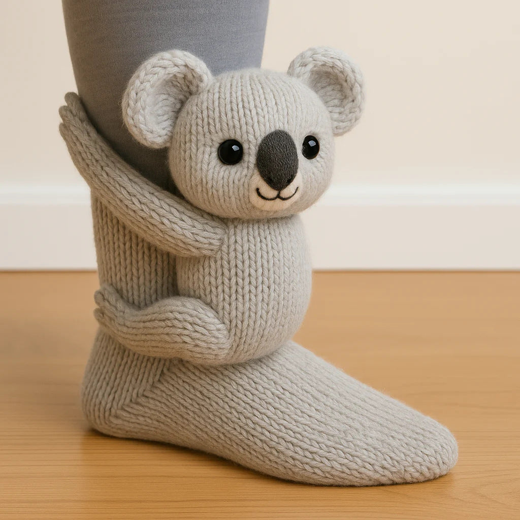 Plush Crochet Animal Cute Socks