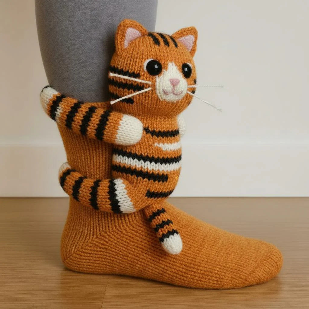 Plush Crochet Animal Cute Socks