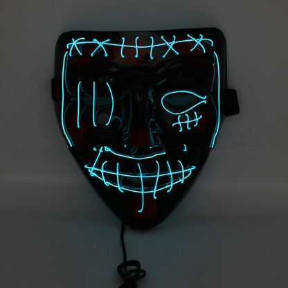 Halloween Scary Face Light Up Hood Mask