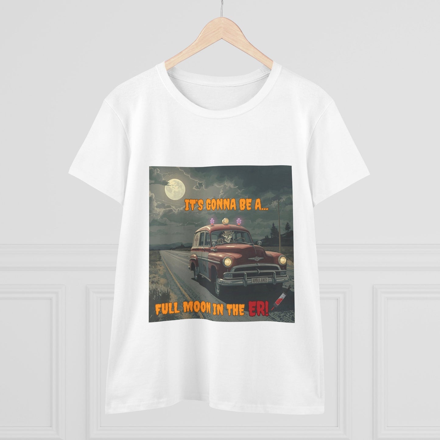 Cotton Tee Vintage Halloween Ambulance Shirt