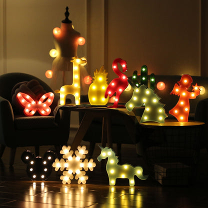 LED Crown Shape Small Night Lamp Christmas Tree Decorative Lamp