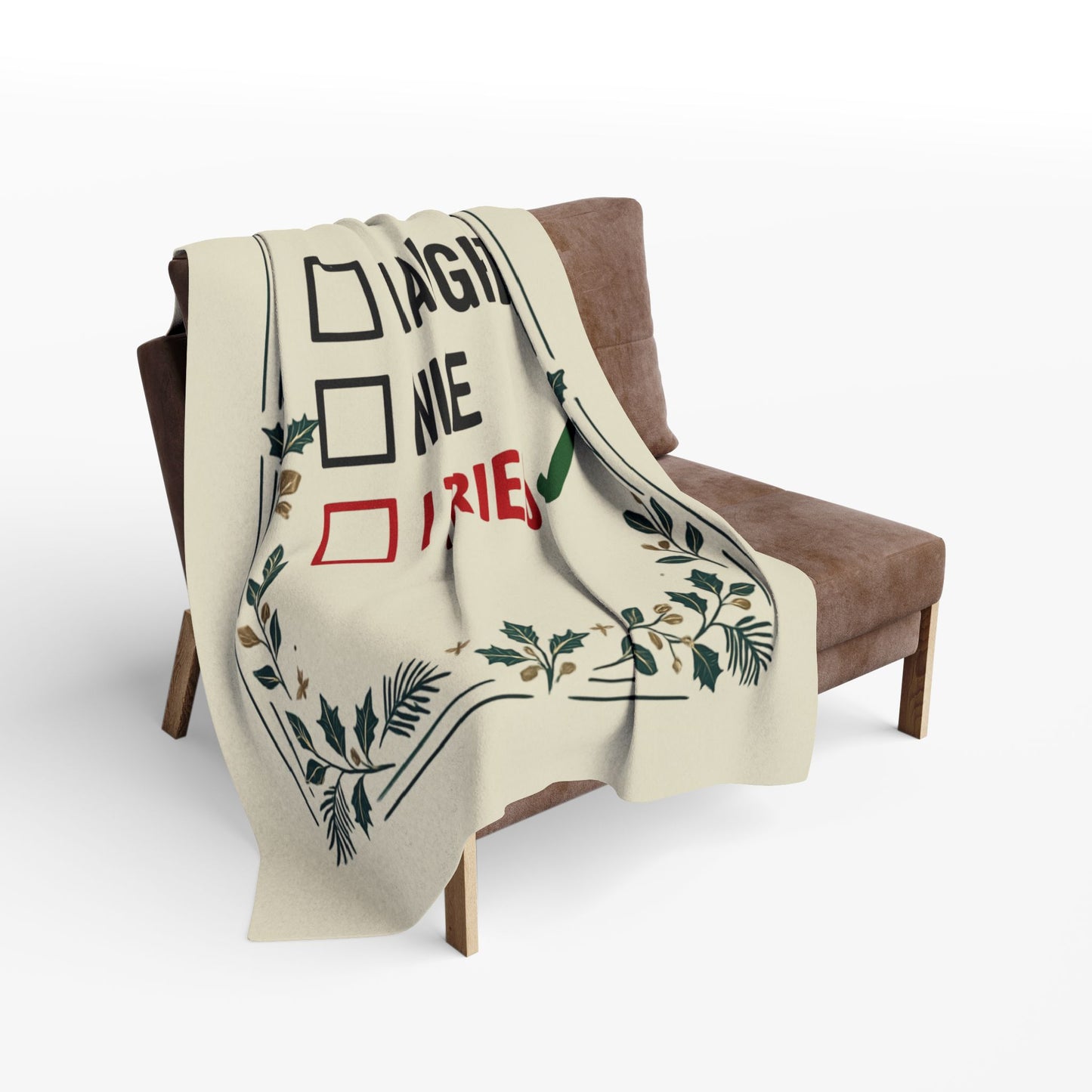 Fleece Blanket, Christmas Holiday Funny Phrase Blanket, Arctic Decor Gift, Cozy Winter Throw, Unique Xmas Home Decor