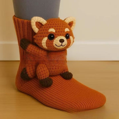 Plush Crochet Animal Cute Socks