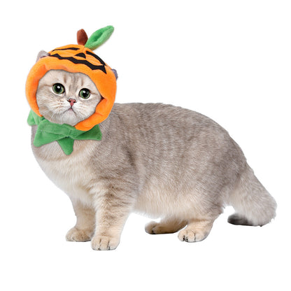 Halloween Pumpkin Double-sided Cloak and Hat, Dog and Cat