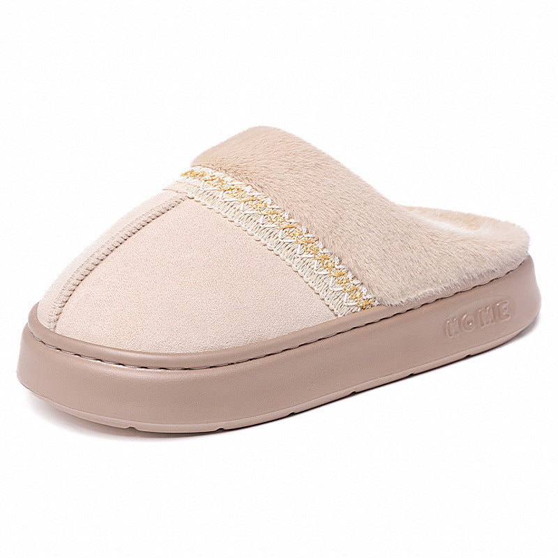 Women’s Cozy Cotton-Lined Slippers – Warm Indoor Comfort