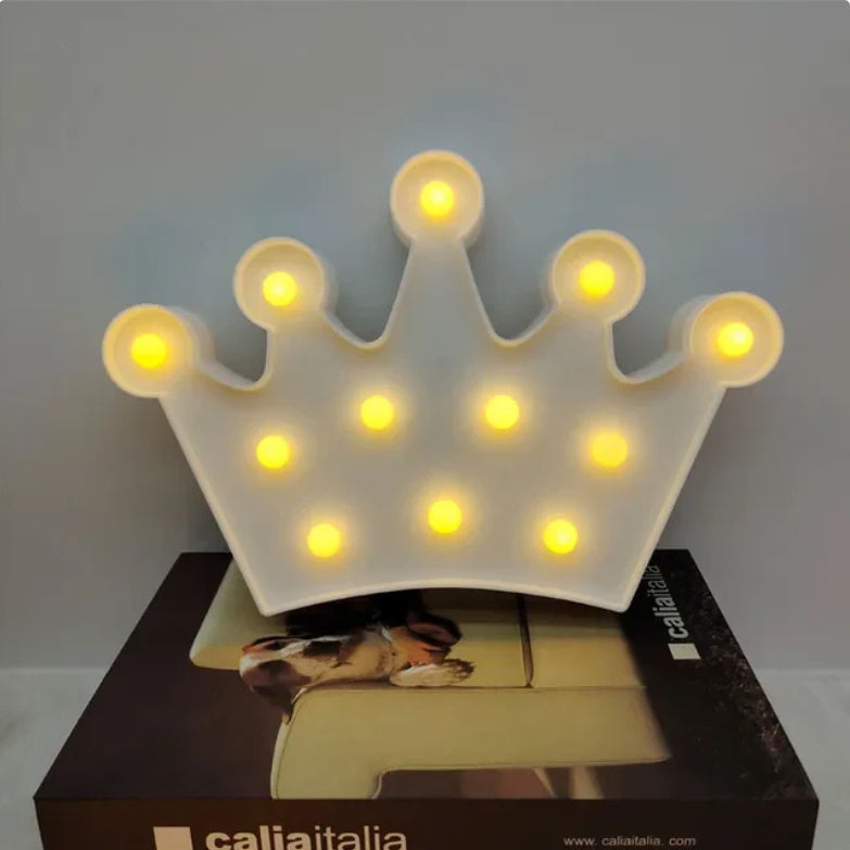 LED Crown Shape Small Night Lamp Christmas Tree Decorative Lamp