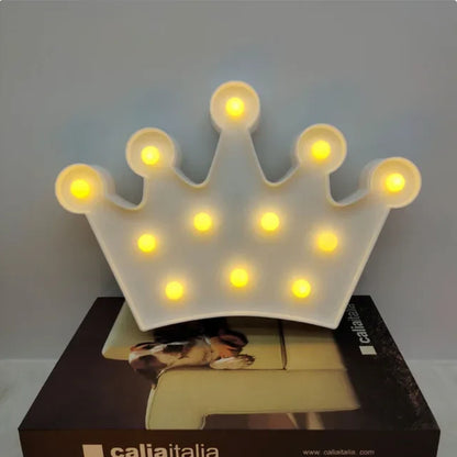 LED Crown Shape Small Night Lamp Christmas Tree Decorative Lamp